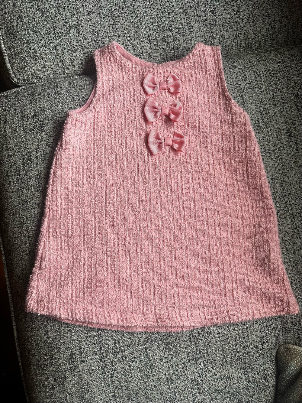 H&M Pink Bow-Front Knit Dress